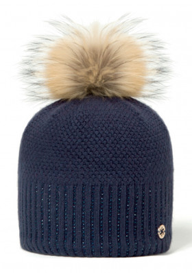 Women\'s knitted Granadilla Sparkle Beanie Chic Navy hat